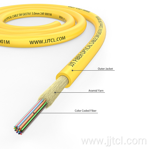 24F Mini Distribution Optical Fiber Cable 3.0mm